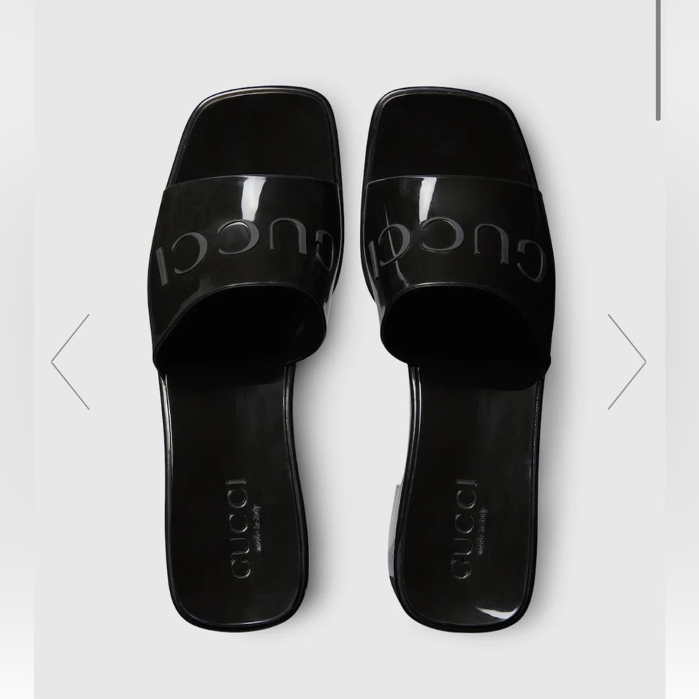 Gucci rubber slide sandals